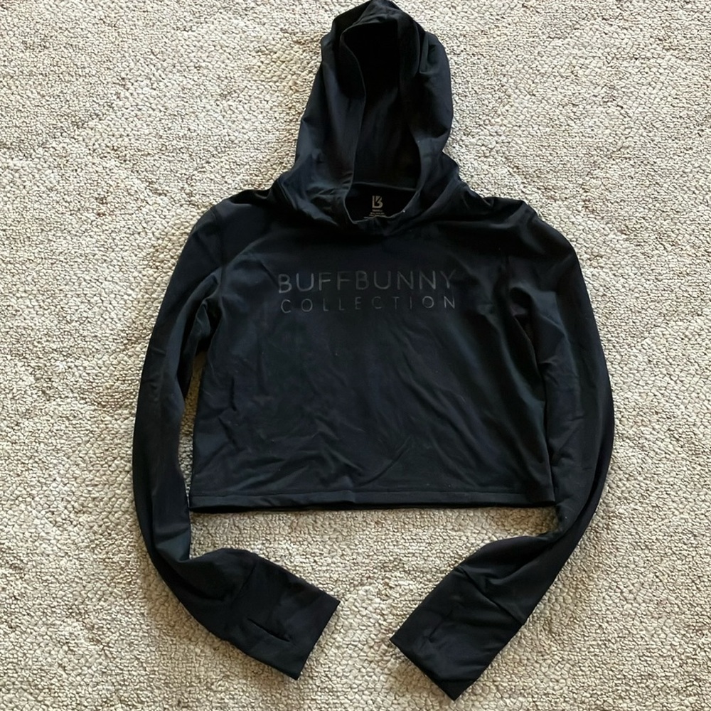 Buffbunny S Cropped Black Hoodie